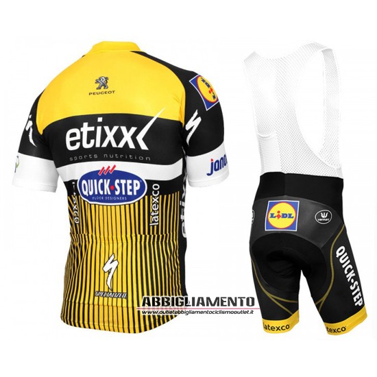 Abbigliamento Etixx Quick Step 2016 Manica Corta E Pantaloncino Con Bretelle Giallo E Nero - Clicca l'immagine per chiudere